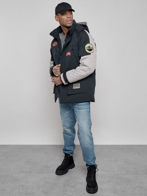 Куртка мужская зимняя с капюшоном молодежная темно-синего цвета 88906TS - Mtforce фото 18