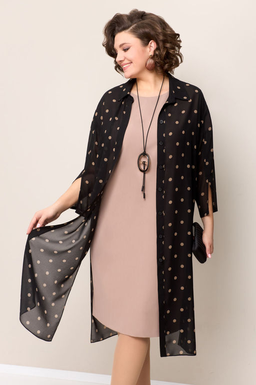 Костюм VOLNA 1326 черно-бежевый  фото 5