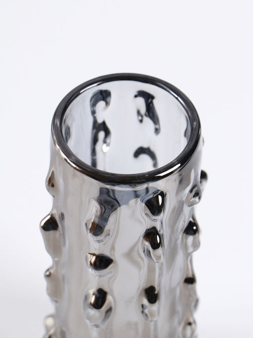 Ваза для цветов «Алонзо», 18×6 см, стекло, чёрная