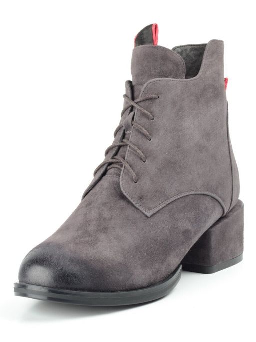 04-R178-2 GREY Ботинки зимние женские (натуральная замша, натуральный мех) - Фабричный китай фото 8