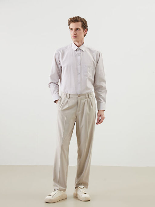 Regular Fit Uzun Kollu Ekose Poplin Erkek G?mlek