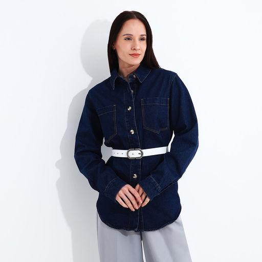 Ремень женский, ширина 3 см, винт, пряжка металл, цвет белый - Simaland фото 3