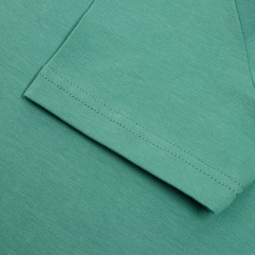 Футболка женская с вырезом лодочка MINAKU: Basic line, оливковая, размер 44