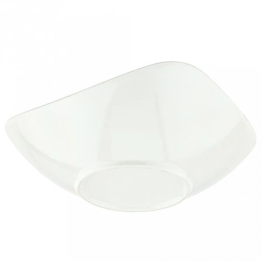 Облако Тарелка глубокая фарфоровая 193х187х60мм, 500мл, треугольная форма, рельефный декор - голубой, отводка, белый (Китай) - Домашняя мода фото 3