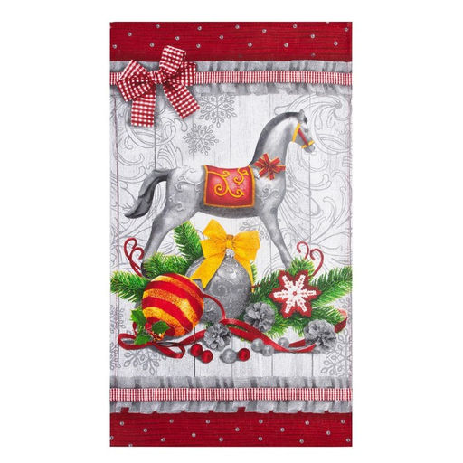 Набор кухонных полотенец Доляна Новогодние игрушки 35х60см-2шт, 100% хл фото 4