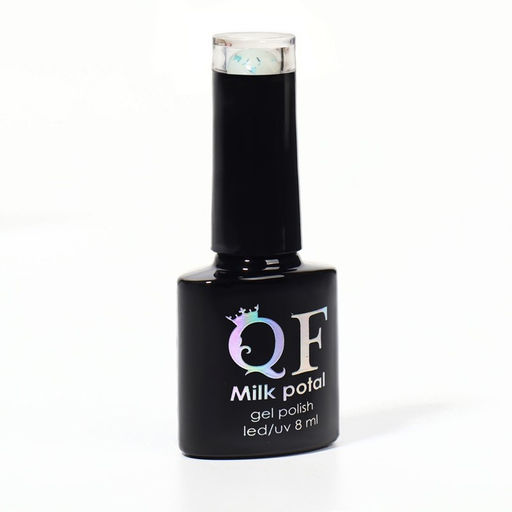 Гель лак для ногтей, MILK POTAL, 3-х фазный, 8мл, LED/UV, цвет белый/голубой (07) - Queen fair фото 9