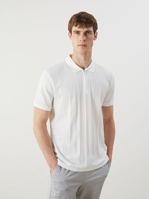 Polo Yaka Penye Erkek Ti??rt