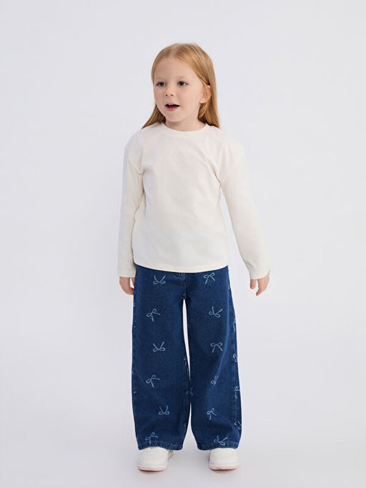 Bisiklet Yaka K?z ?ocuk Ti??rt