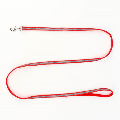 Комплект Спорт светоотражающий, поводок 120 х 1 см, ОГ 23-35 см, красный - Пижон фото 7