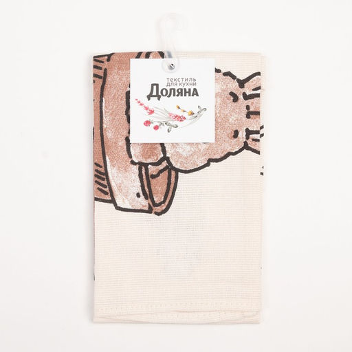 Полотенце Доляна Озорные зайцы 35х60 см, 100% хл, рогожка 164 г/м2  фото 10