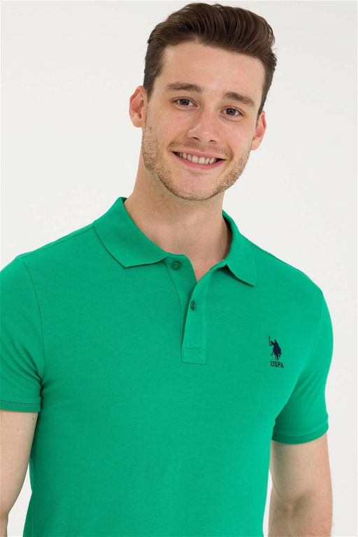 Мужская зеленая базовая футболка - U.s. polo assn фото 9