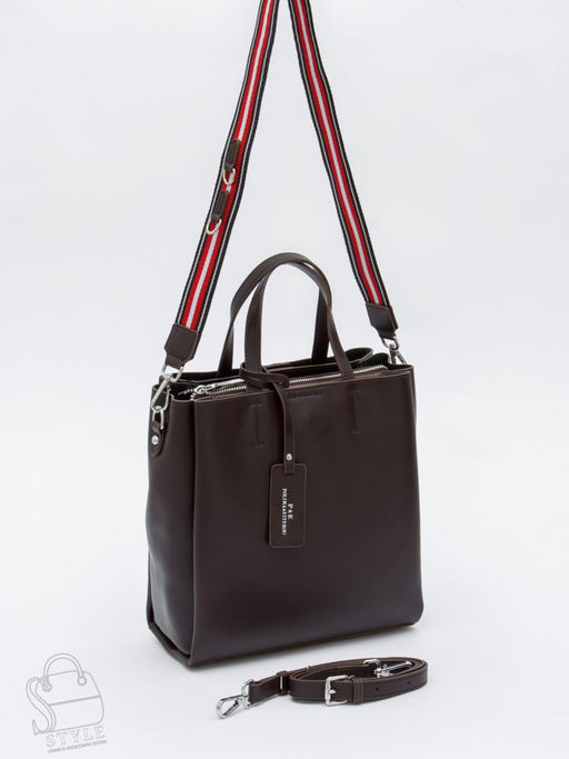 Сумка женская кожаная 6062L coffee Polina&Eiterou