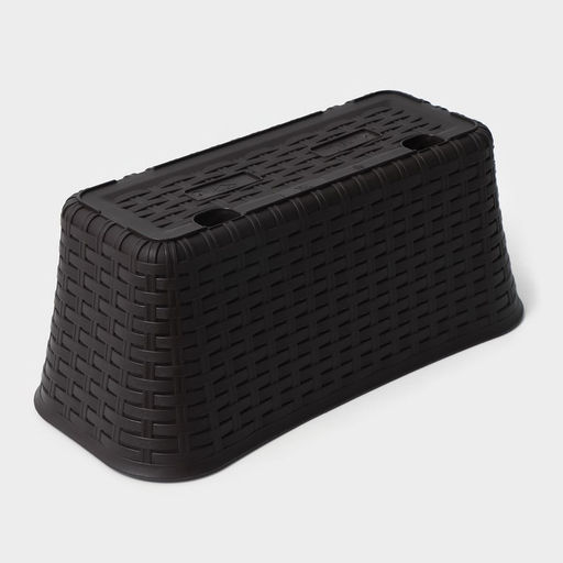 Ящик для цветов балконный «Ротанг», 7.5 л, 38.5×18×16 см, пластик, коричневый