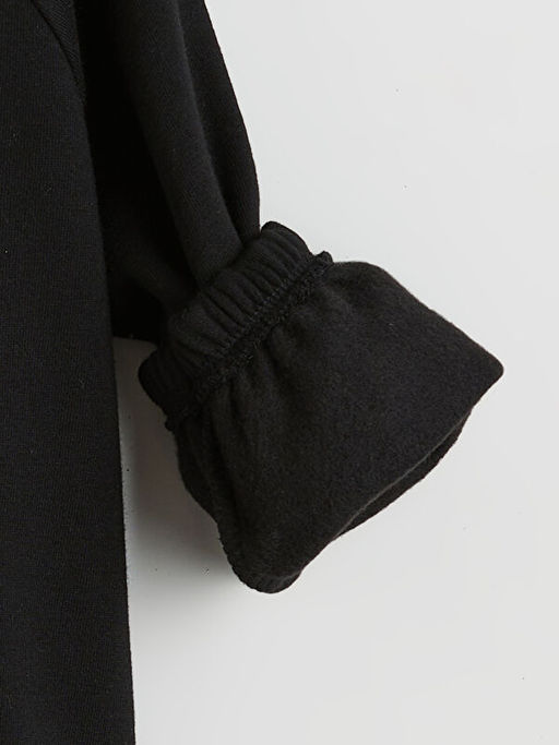 Fiyonk Nak??l? K?z ?ocuk Kal?n Fermuarl? Sweatshirt