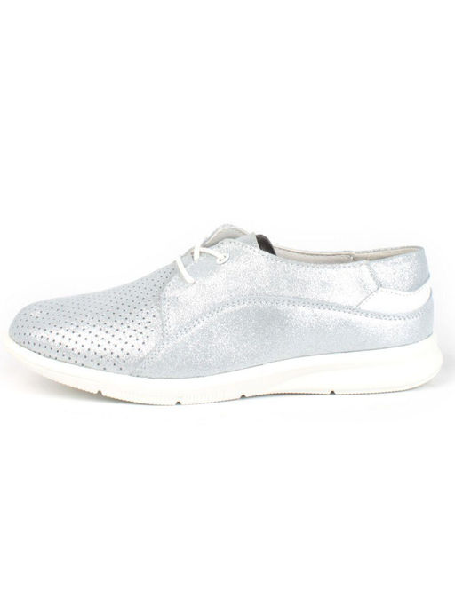 05-DF99-21P LT. BLUE Полуботинки женские спортивные (натуральная кожа) - Фабричный китай фото 5