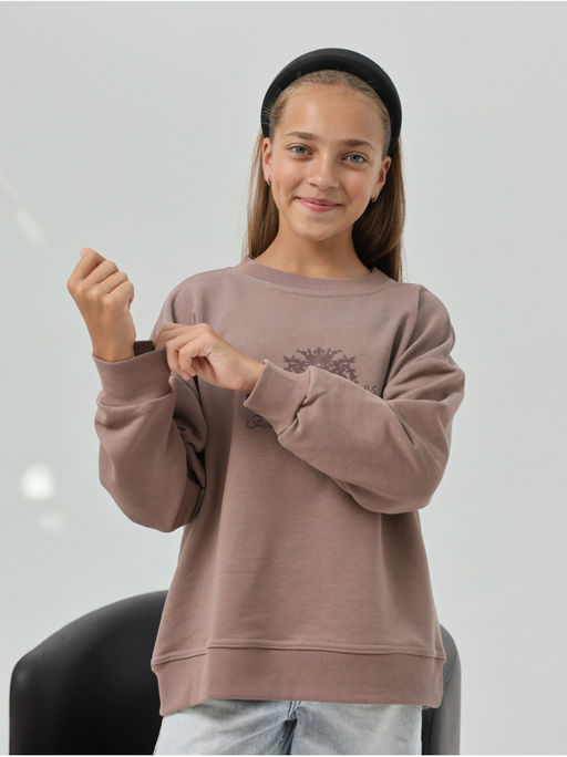 Свитшот Форвард Какао Девочка - София фото 5