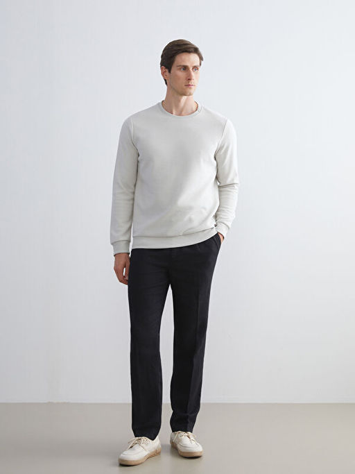 Bisiklet Yaka Erkek Sweatshirt