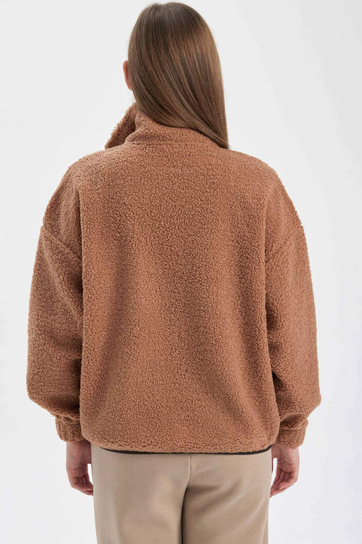 Крутой плюшевый кардиган оверсайз - Defacto фото 6