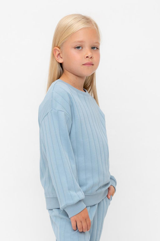 Crockid _ КР 302717/пыльно-синий к557 джемпер (свитшот) для дев  фото 3