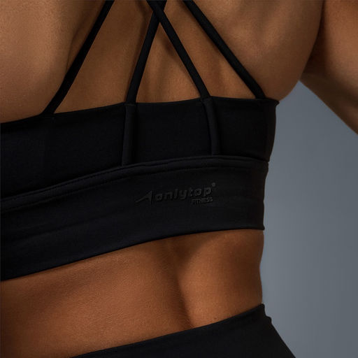 Топ спортивный женский ONLYTOP Sculpt, размер 42 (S), чёрный