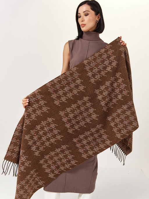 в составе ШЕРСТЬ  и КАШЕМИР Большой, мягкий, теплый  двусторонний палантин - Tantino фото 10