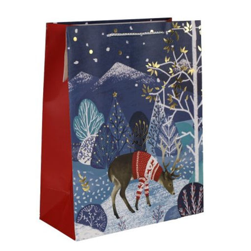 Цена за 12 шт. Пакет подарочный 31х42х12см / 5386ХL /уп 12/300/Новый год - Галеонтрейд фото 2