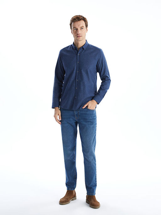 Regular Fit Uzun Kollu Gabardin Erkek G?mlek