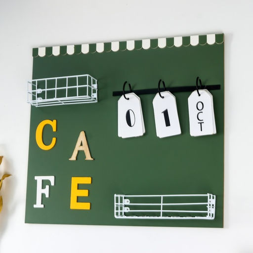 Цена за 2 шт. Панно настенное с полочками и календарём "Cafe" 45х40,5х5,5 см