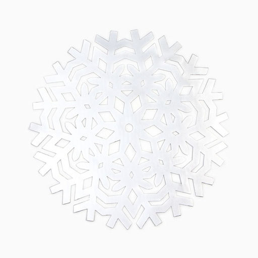 Салфетка новогодняя сервировочная Доляна Снежинка, цвет серебро, d 38 см  фото 2