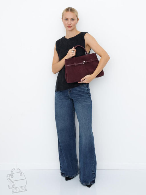 Сумка женская кожаная 990172NN wine red Natale Navetta в Новосибирске