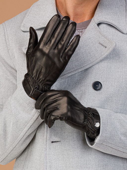 Перчатки мужские ш+каш. TOUCH IS91145 black - Eleganzza фото 2