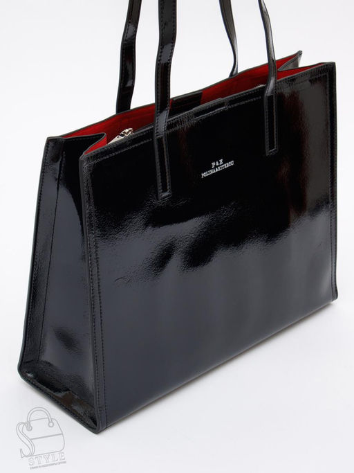 Сумка женская кожаная 1002M black Polina&Eiterou  в Новосибирске