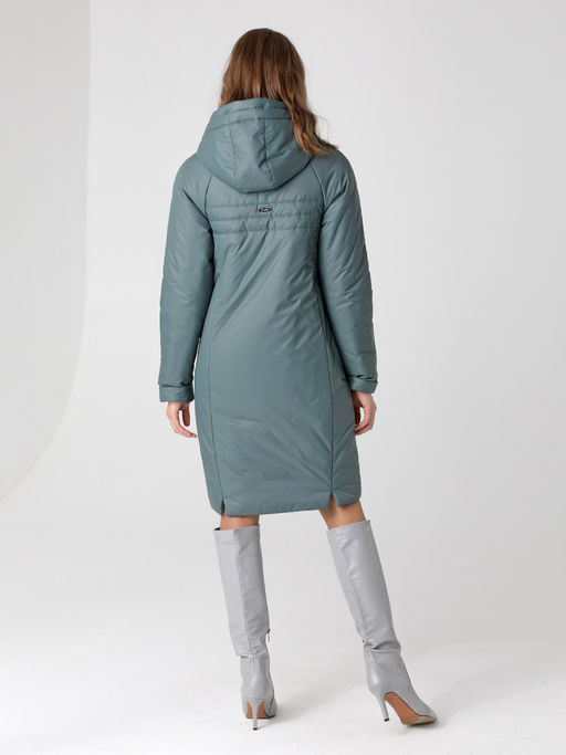 24318 Пальто дем. серо-зеленый - Dizzyway фото 3