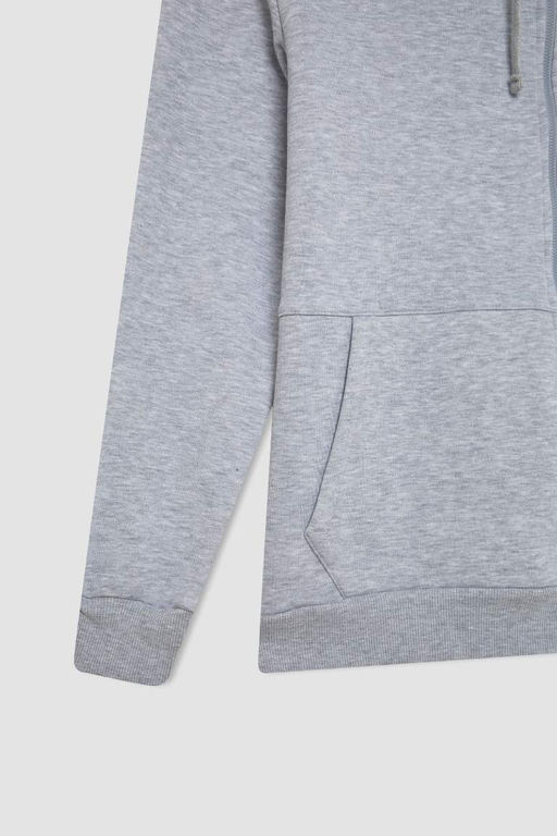 толстая толстовка на молнии с капюшоном и мягкой подкладкой Comfort Fit - Defacto фото 2