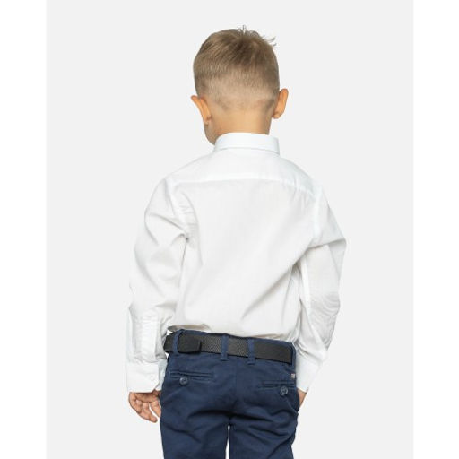 Рубашка школьная БЕЛАЯ, прямой крой, длинный рукав, тм - Царевич фото 36