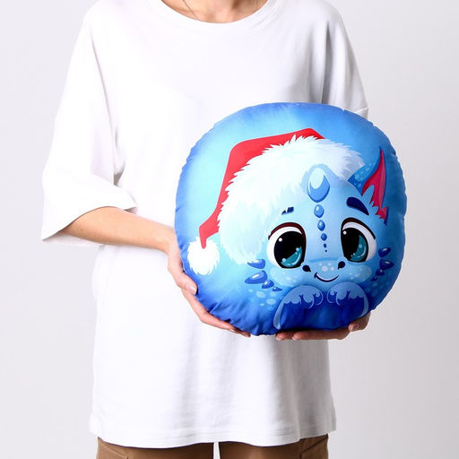 Подушка круглая Дракоша, синий - Mni mnu фото 6