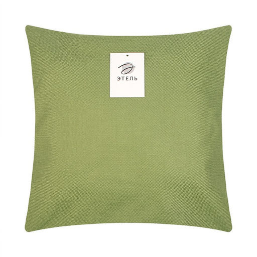 Наволочка декоративная Этель рогожка 45*45 см фисташка 100% п/э  фото 4