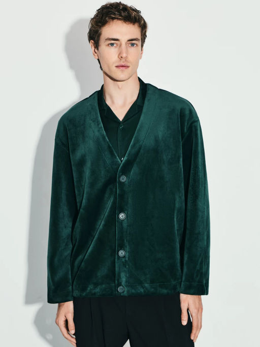 Бархатный кардиган relax fit / Zarina