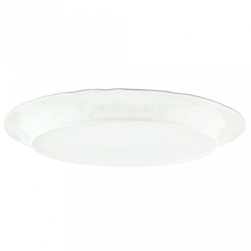 Облако Блюдо фарфоровое 31х21х2,9см, 500мл, овальное, рельефный декор - голубой, отводка, белый (Китай) - Домашняя мода фото 3