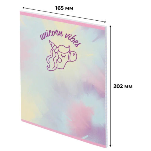 Цена за 2 шт. Тетрадь общая А5 48л Enjoy единорог,клет,скреп, ВД-лак