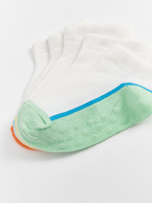 Bask?l? Erkek Bebek Patik ?orap 5li - Waikiki фото 3