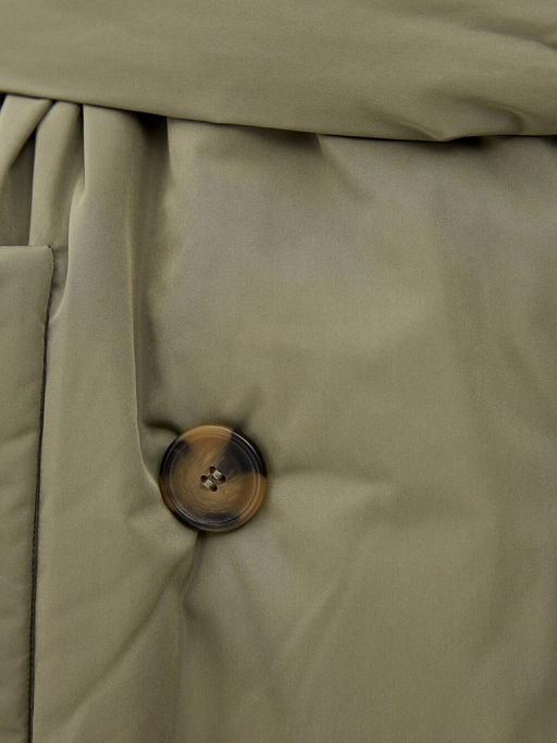 Объемное утепленное пальто запашного кроя - Incity фото 13