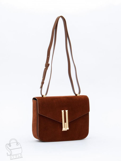 Сумка женская кожаная 1045MF brown Polina&Eiterou  в Новосибирске