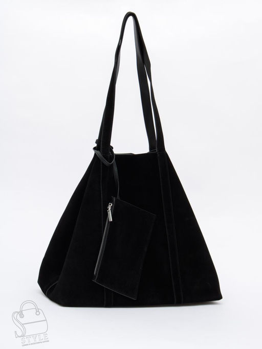 Сумка женская кожаная 1029M black Polina&Eiterou