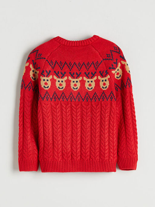 Y?lba?? Temal? Erkek ?ocuk Triko Kazak