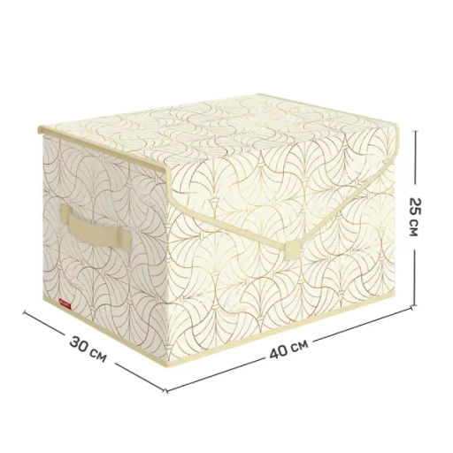 VAL LS-BOX-TM Короб стеллажный с крышкой, большой, 40*30*25 см, LINE SUN, шт