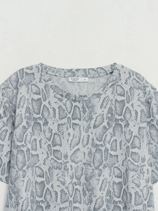 Футболка из хлопка с принтом / Zarina  фото 10