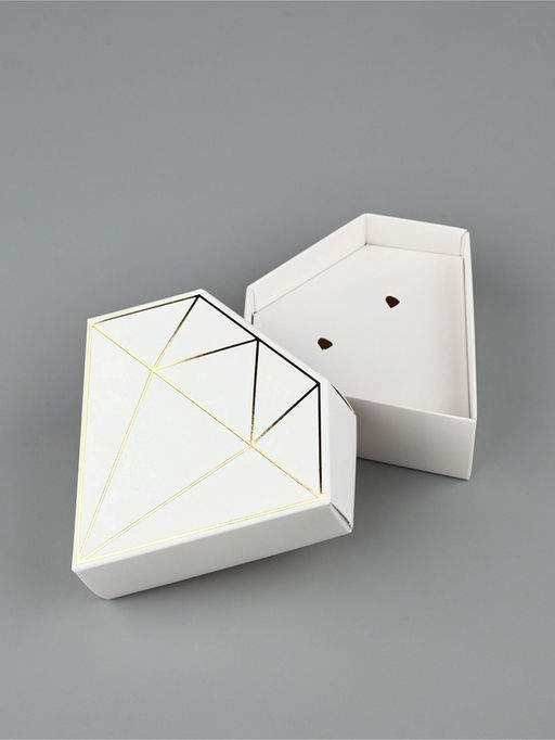 Цена за 5 шт. Коробка подарочная под бижутерию Белая, тиснение, 10?9?3.5 см