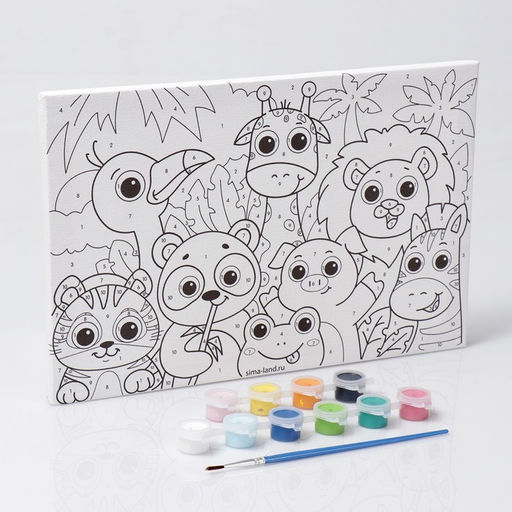 Картина по номерам Яркие зверята 20 30 см - Школа талантов фото 3