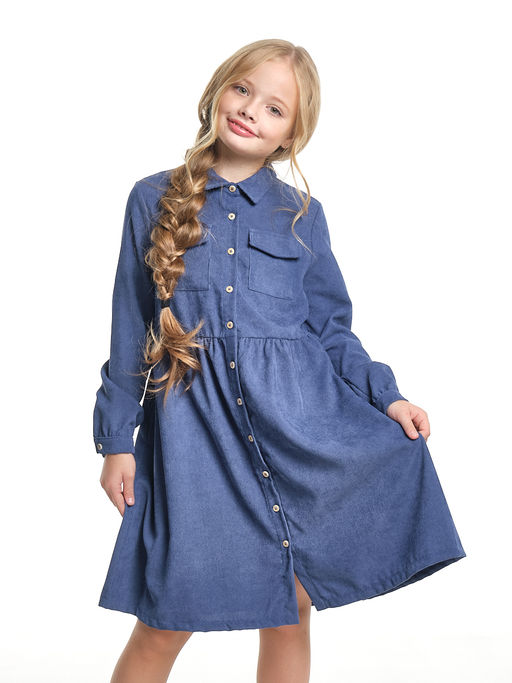 Платье для девочки нарядное вечернее детская одежда школьное UD 7382 серо-синий - Mini maxi фото 4